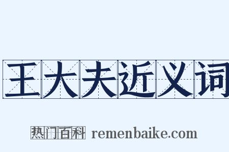 王大夫近义词是什么意思的图片